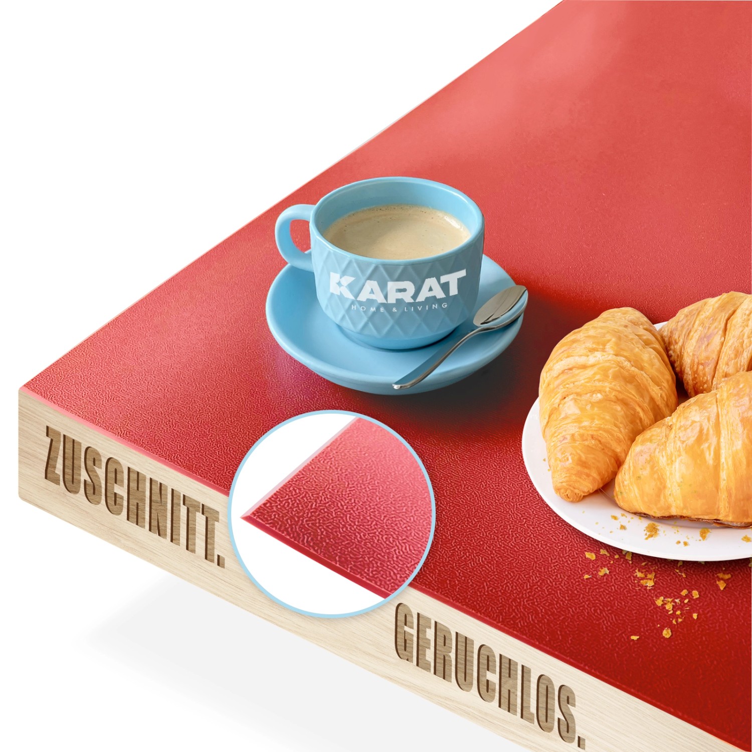 KARAT Tischfolie Empire mit Abgeschrägter Kante Rot 90 x 65 cm KARAT Tischfolie Empire mit Abgeschrägter Kante Rot 90 x 65 cm von Karat