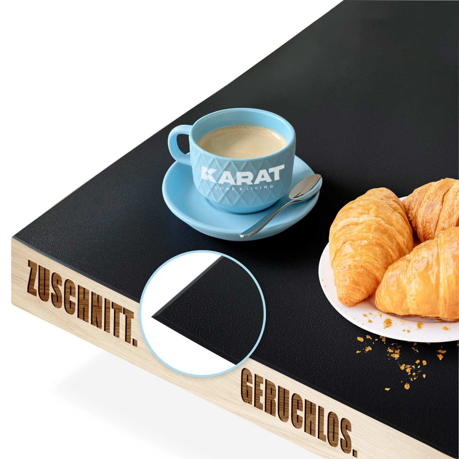 KARAT Tischfolie Empire mit Abgeschrägter Kante Schwarz 80 x 45 cm KARAT Tischfolie Empire mit Abgeschrägter Kante Schwarz 80 x 45 cm von Karat