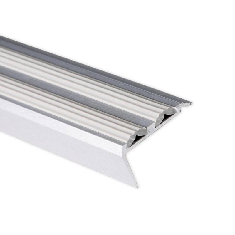 KARAT Treppenkantenprofil Power Grip mit Doppelgummieinlage Grau Selbstklebend 3,8 x 2 x 100 cm von Karat