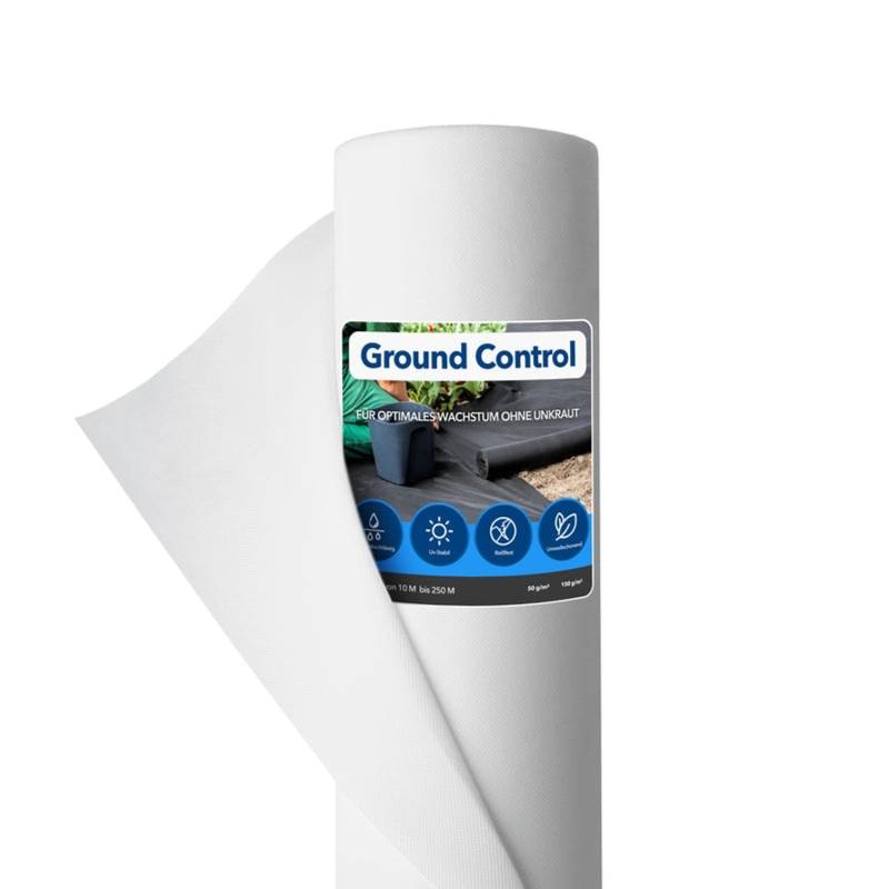 KARAT Unkrautvlies Ground Control Unkrautschutz nach Maß Weiß 150 g/m² 1 x 100 m von Karat