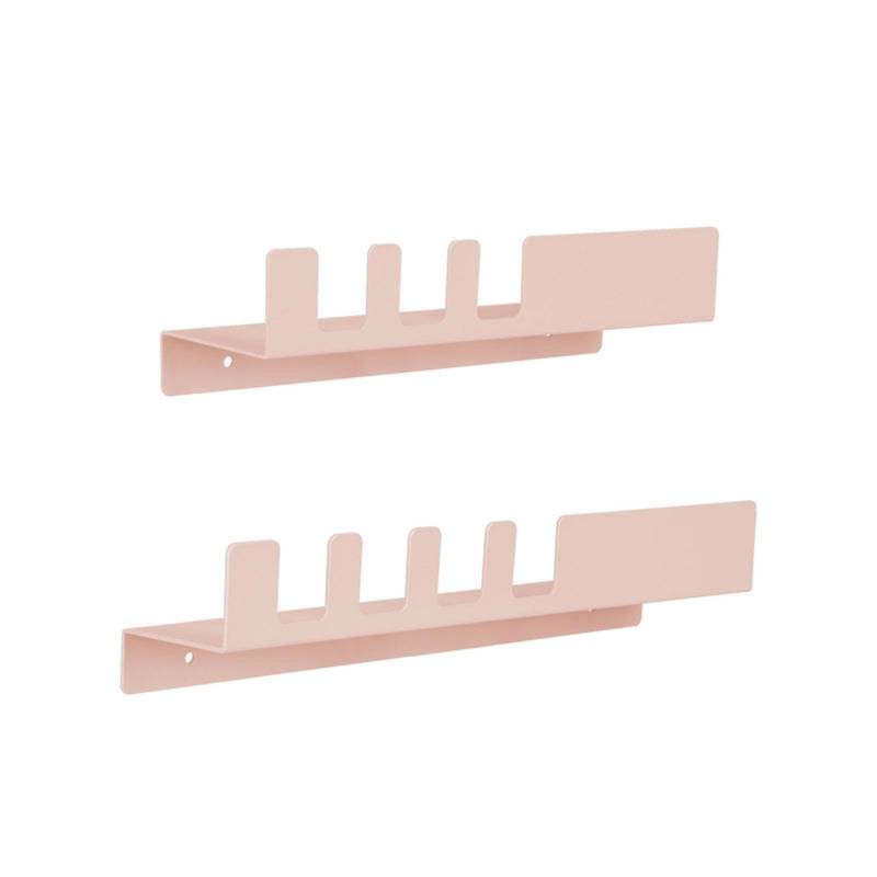 KARAT Wandregal Metall Bunt Minimalistisches 2er Set Für Stilvolle Akzente Pink von Karat