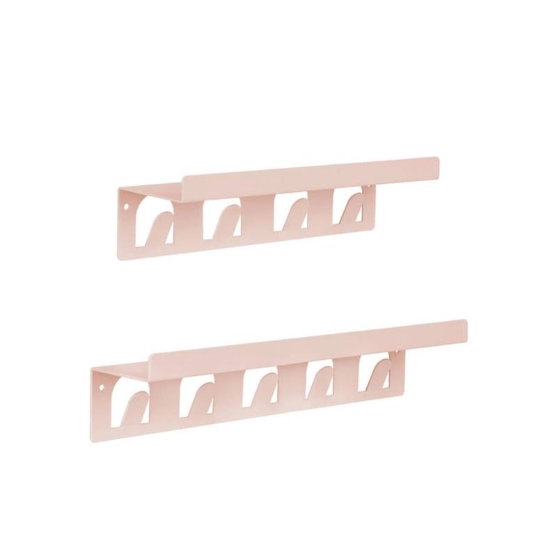 KARAT Wandregal Metall Bunt Mit Haken 2er Set Für Stilvolle Akzente Pink von Karat