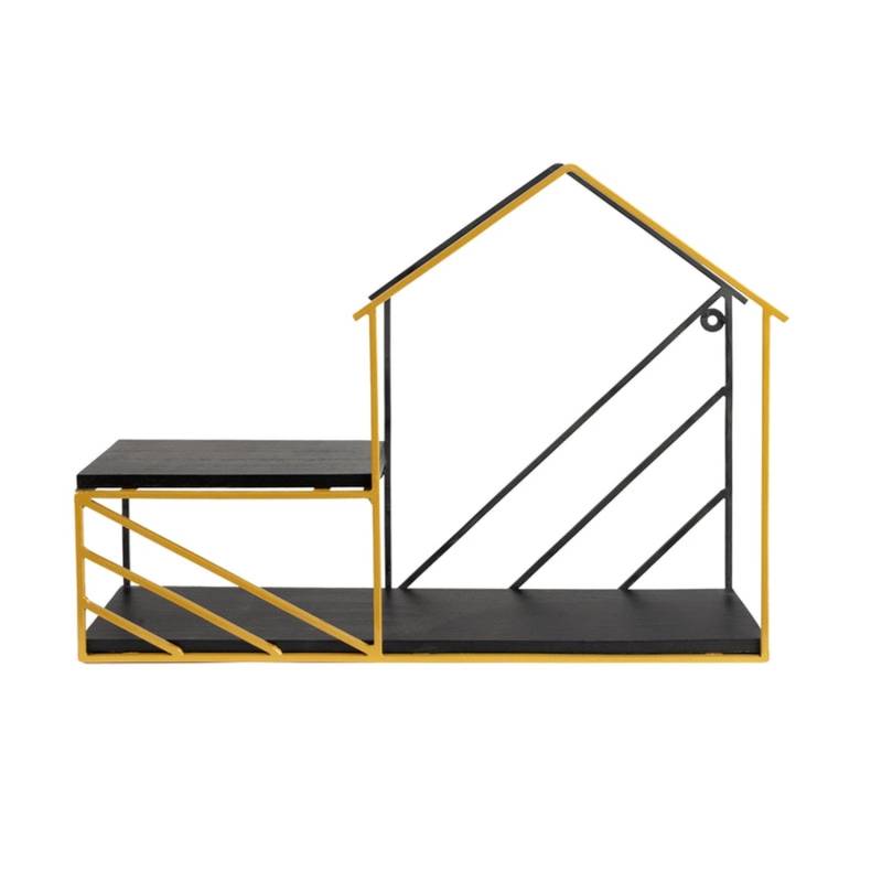 KARAT Wandregal Tabor Moderne Und Minimalistische Wohndekoration In Schwarz Und Gold KARAT Wandregal Tabor Moderne Und Minimalistische Wohndekoration In Schwarz Und Gold von Karat