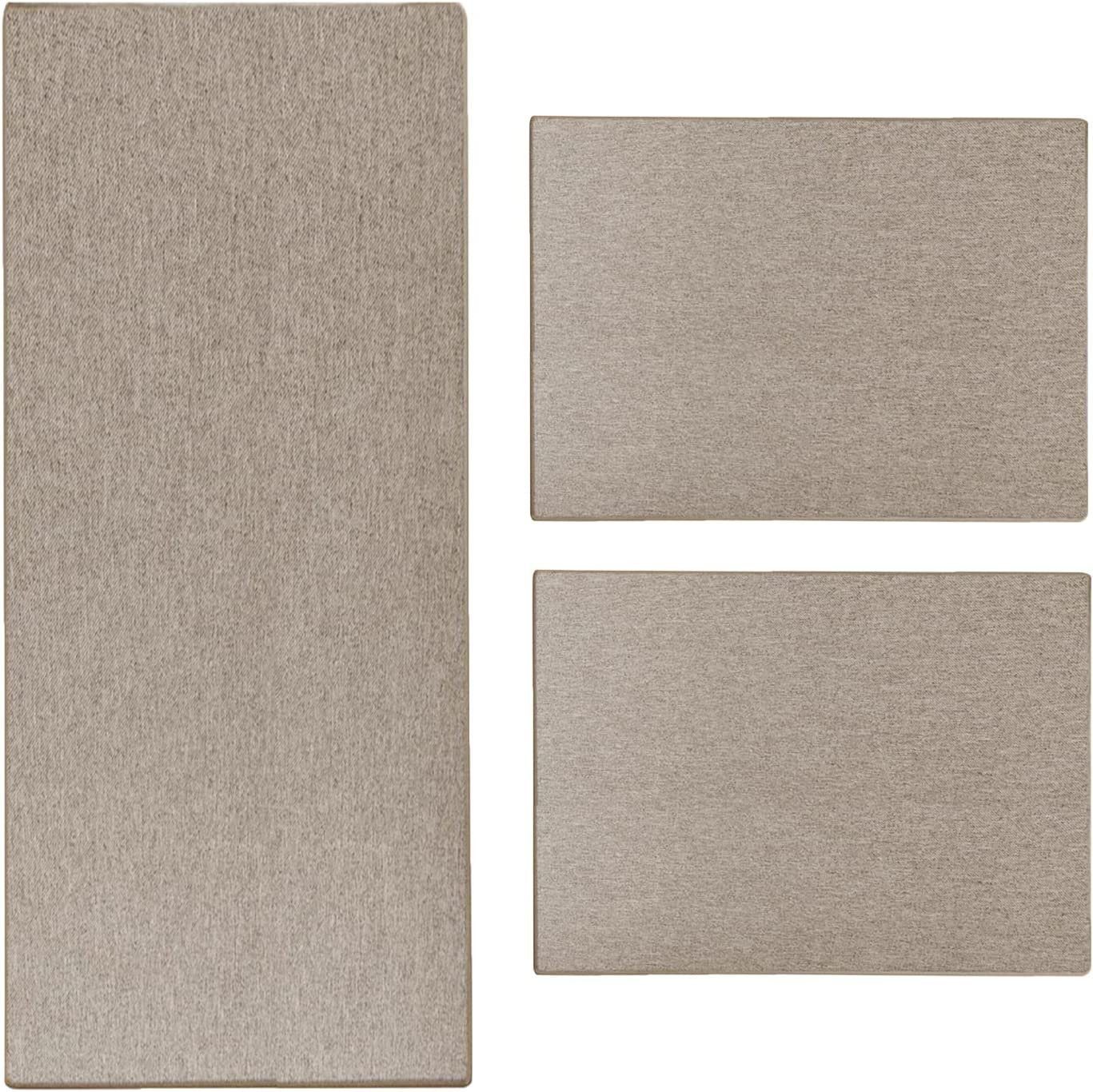 Karat Bettumrandung Haifa, verschiedene Farben, Bettvorleger ideal für das Schlafzimmer, Höhe 3.5 mm, (3-tlg), in Sisal-Optik von Karat