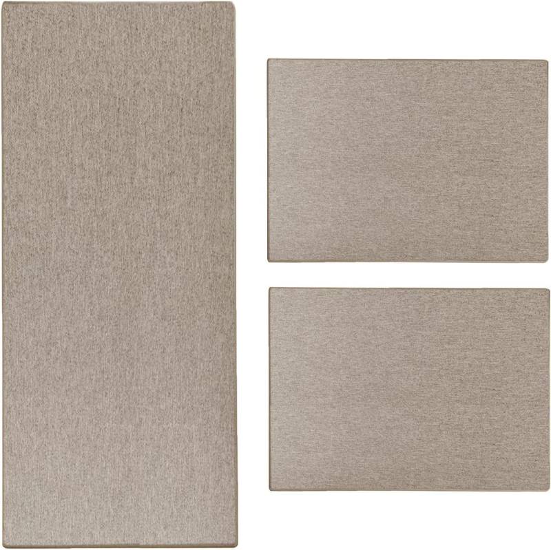 Karat Bettumrandung Haifa, verschiedene Farben, Bettvorleger ideal für das Schlafzimmer, Höhe 3.5 mm, (3-tlg), in Sisal-Optik von Karat