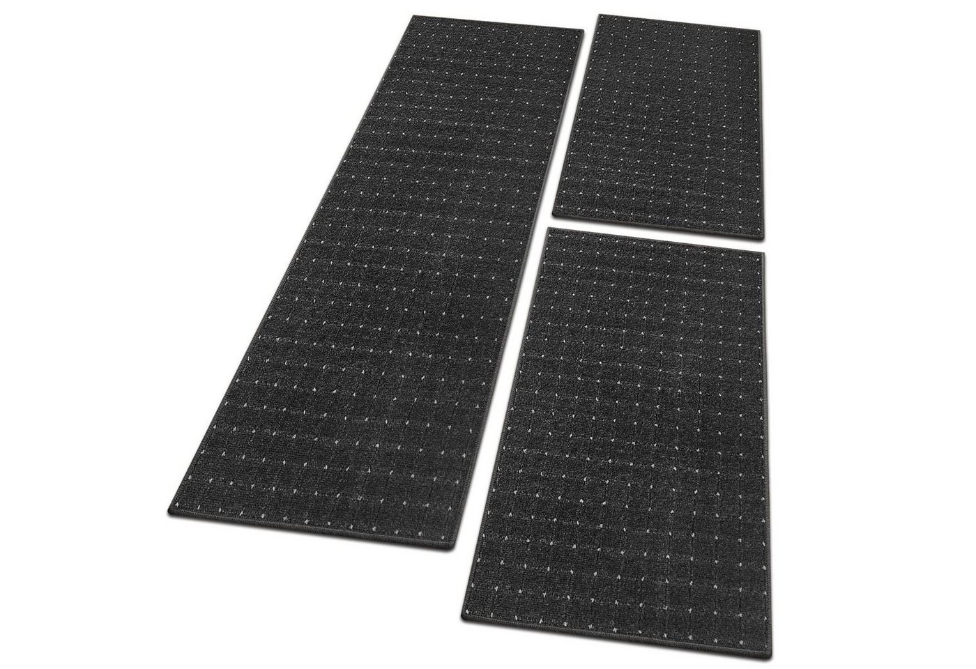 Karat Bettumrandung Playmouth, Erhältlich in 4 Farben, 3 Größen, Bettvorleger, Höhe 5 mm, (3-tlg), Konfektioniert in Deutschland von Karat