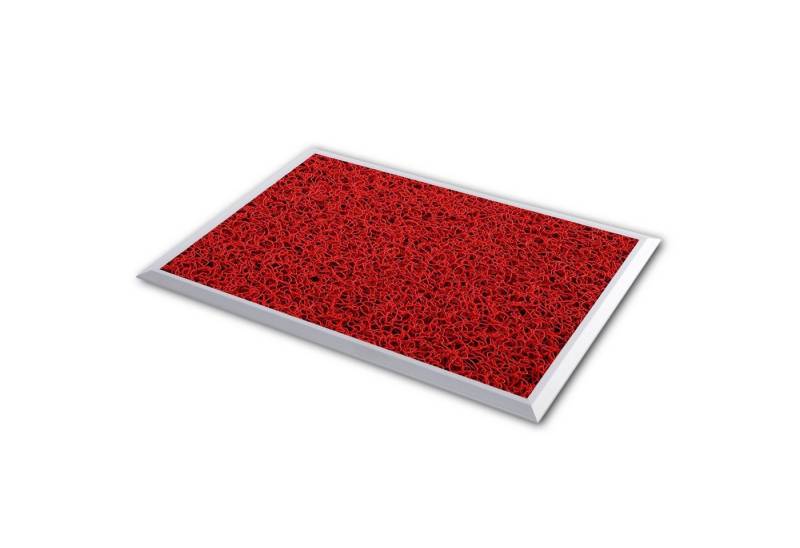 Karat Fußmatte Alu-Desinfektionsmatte Loop Mat Rot, 3 unterschiedliche Größen, Höhe: 13 mm, Spaghetti-Matten-Einlage von Karat