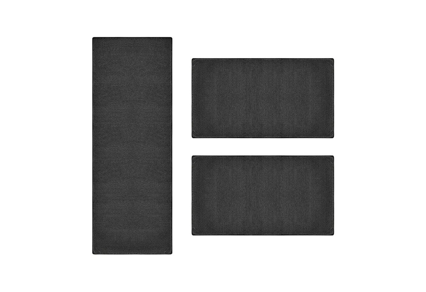 Karat Hochflor-Bettumrandung Fallon, Bettvorleger, ideal im Schlafzimmer, verschiedene Farben, Höhe 8.5 mm, (3-tlg), Velours von Karat