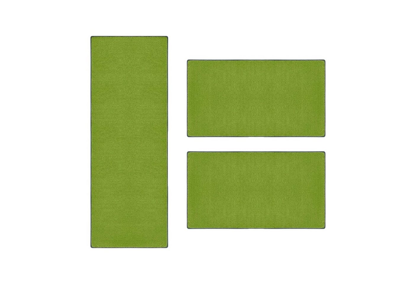 Karat Hochflor-Bettumrandung Fallon, Bettvorleger, ideal im Schlafzimmer, verschiedene Farben, Höhe 8.5 mm, (3-tlg), Velours von Karat