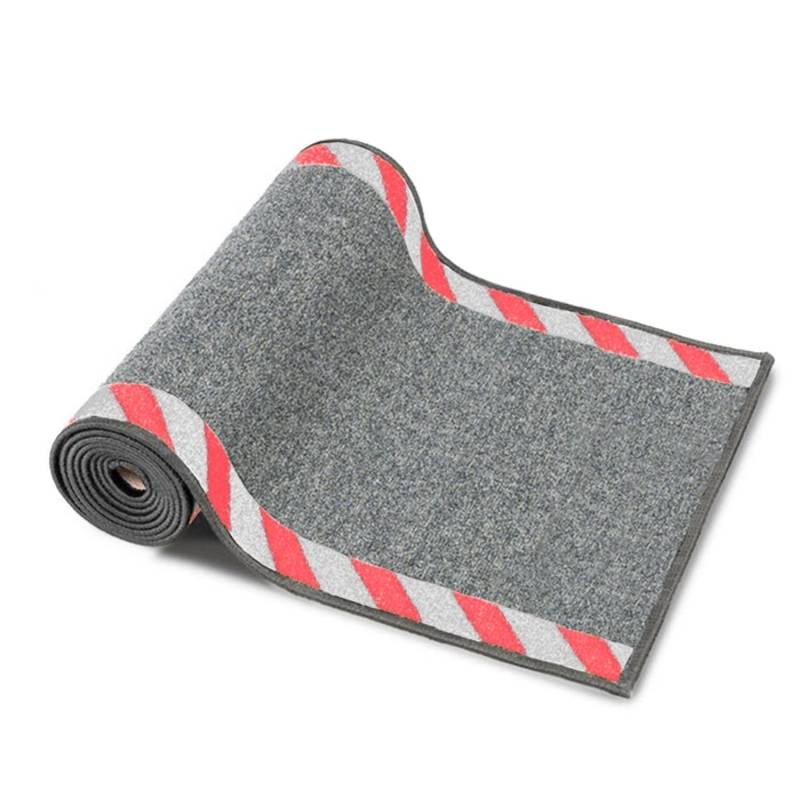 Karat Kabelmatte mit Warnumrandung Kabelschutzmatte Rutschhemmend Kabelbrücke Rot-Weiß 40 x 120 cm von Karat