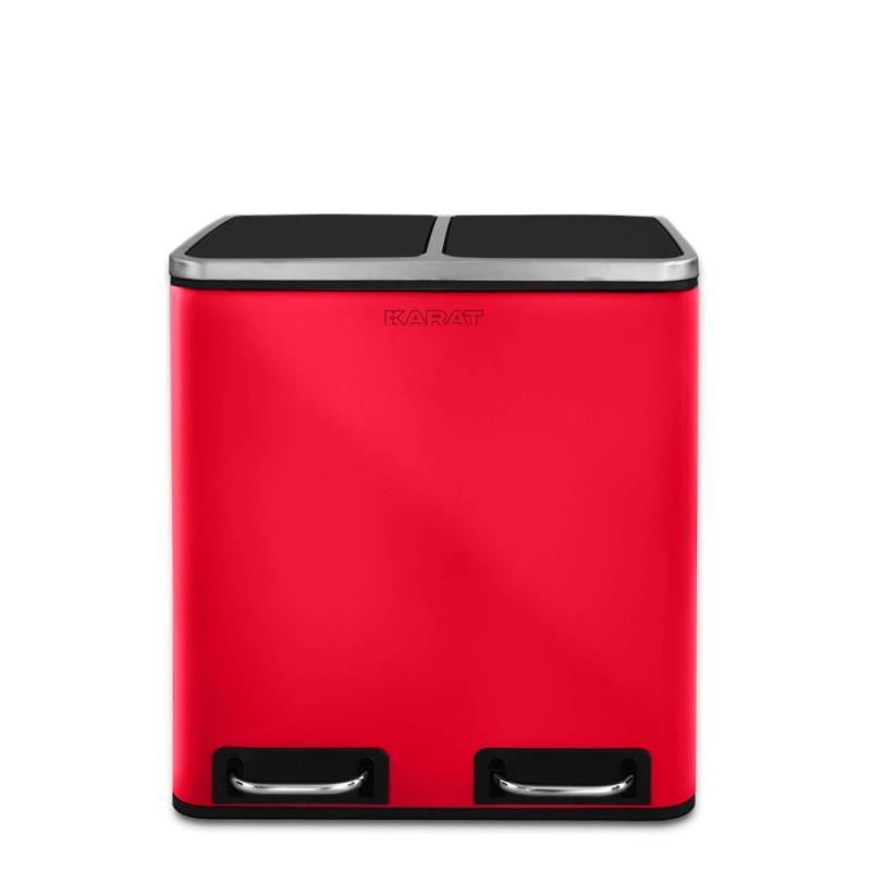 Karat Mülleimer Felix aus Edelstahl Trennsystem mit Schließdämpfer 2 x 15 Liter Rot Karat Mülleimer Felix aus Edelstahl Trennsystem mit Schließdämpfer 2 x 15 Liter Rot von Karat