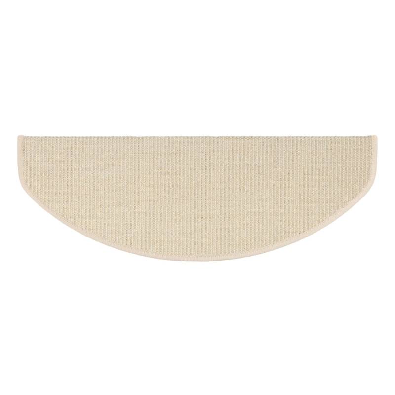 Karat Stufenmatte Sisal Pure Nature Selbstklebend Elfenbein Halbrund 23,5 x 65 cm von Karat