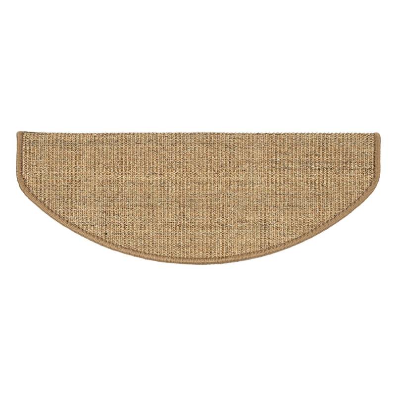 Karat Stufenmatte Sisal Pure Nature Selbstklebend Kork Halbrund 23,5 x 65 cm von Karat