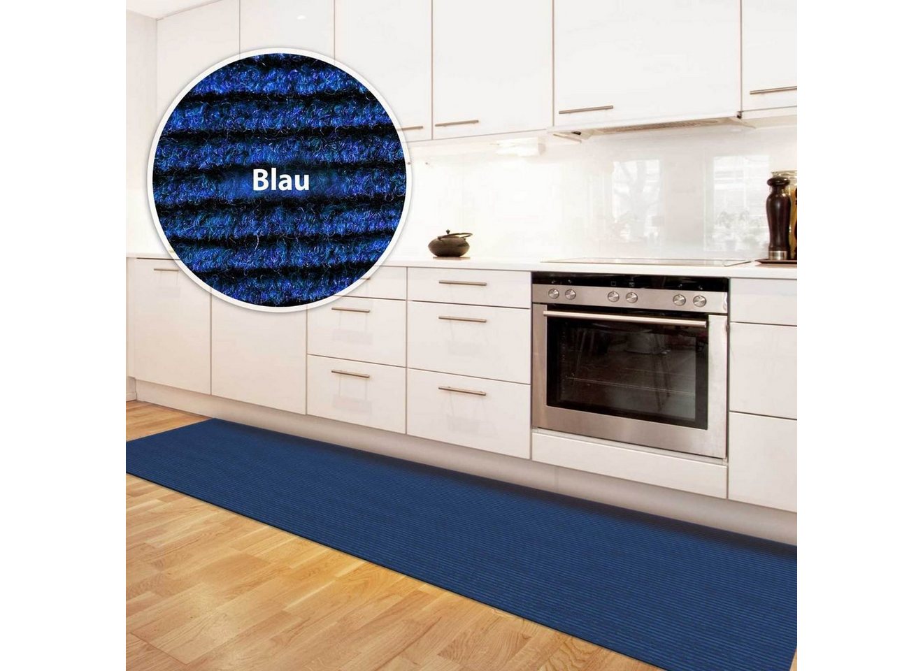 Karat Küchenläufer Blues, Teppich-Läufer, Läufer, Küche, verschiedene Größen & Farben, rechteckig, Höhe: 8 mm, aus Nadelfilz Karat Küchenläufer Blues, Teppich-Läufer, Läufer, Küche, verschiedene Größen & Farben, rechteckig, Höhe: 8 mm, aus Nadelfilz von Karat