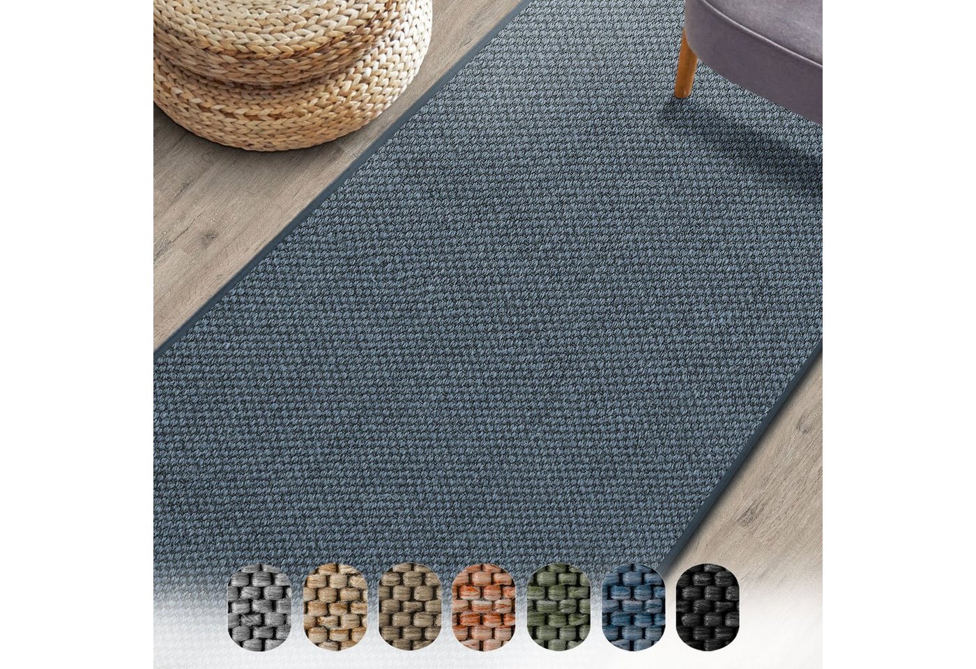 Karat Läufer Haifa, Teppichläufer in verschiedenen Größen & Farben, Wohnteppich, rechteckig, Höhe: 3.5 mm, Sisaloptik Karat Läufer Haifa, Teppichläufer in verschiedenen Größen & Farben, Wohnteppich, rechteckig, Höhe: 3.5 mm, Sisaloptik von Karat