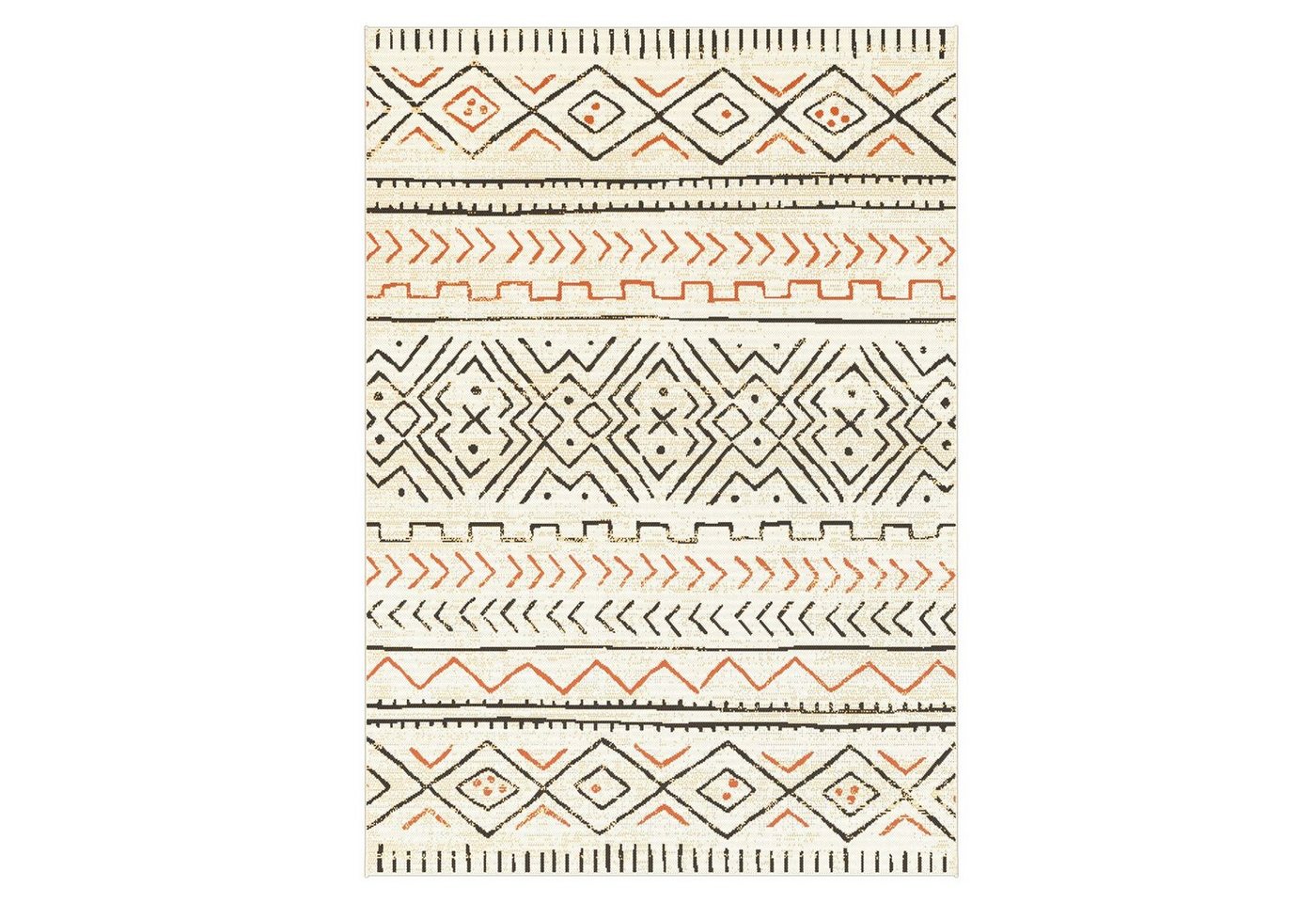 Outdoorteppich Aztec, Erhältlich in 2 Farben & 4 Größen, Wohnteppich, Karat, Rechteckig, Höhe: 7 mm, pflegeleicht, Terrasse von Karat