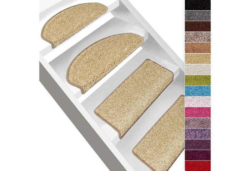 Karat Stufenmatte Kleopatra, 11 Farben, Stufenschutz, Stufenschoner, Halbrund, Höhe: 9 mm, aus 100% Polypropylen von Karat