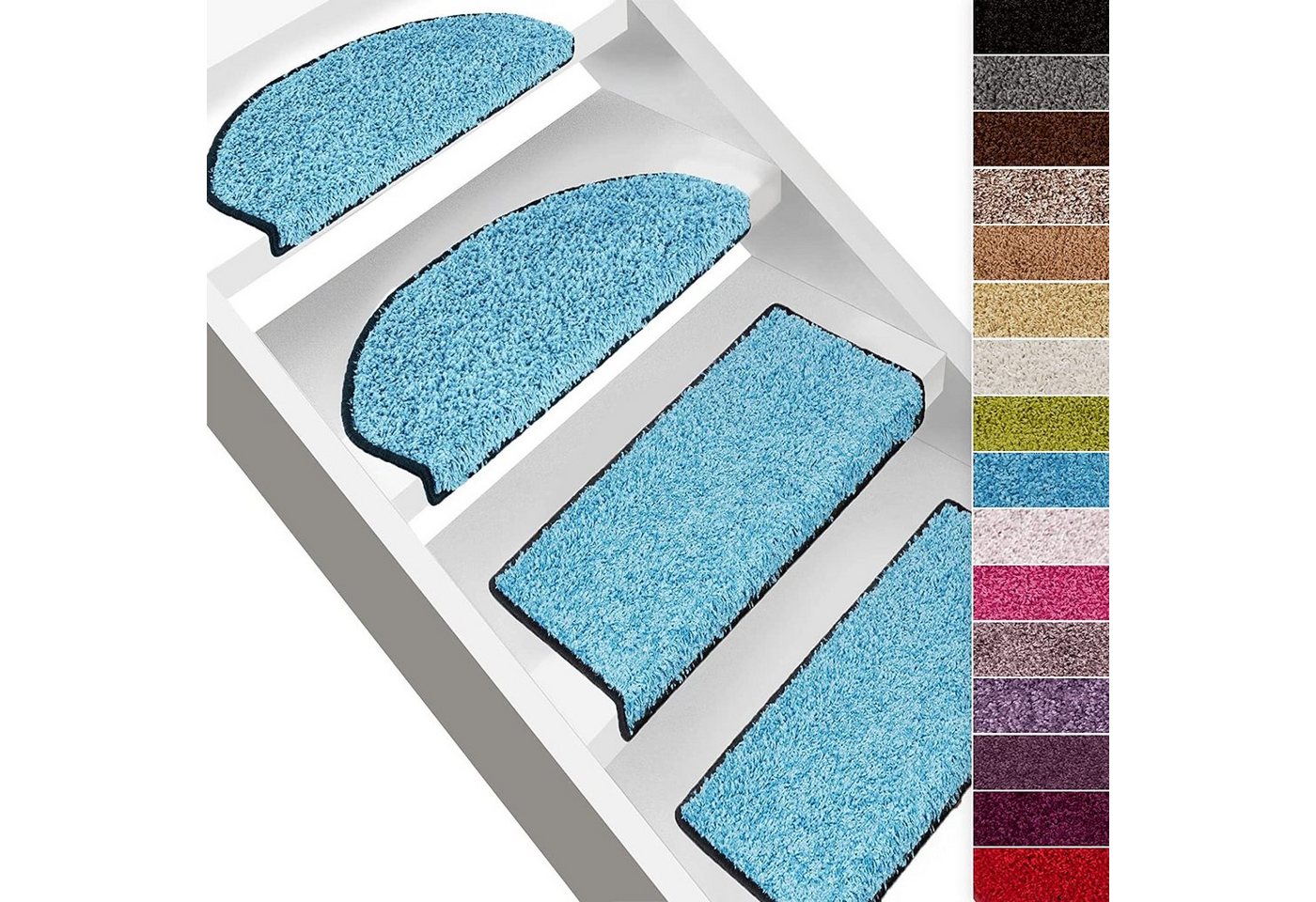 Karat Stufenmatte Kleopatra, 11 Farben, Stufenschutz, Stufenschoner, Halbrund, Höhe: 9 mm, aus 100% Polypropylen Karat Stufenmatte Kleopatra, 11 Farben, Stufenschutz, Stufenschoner, Halbrund, Höhe: 9 mm, aus 100% Polypropylen von Karat