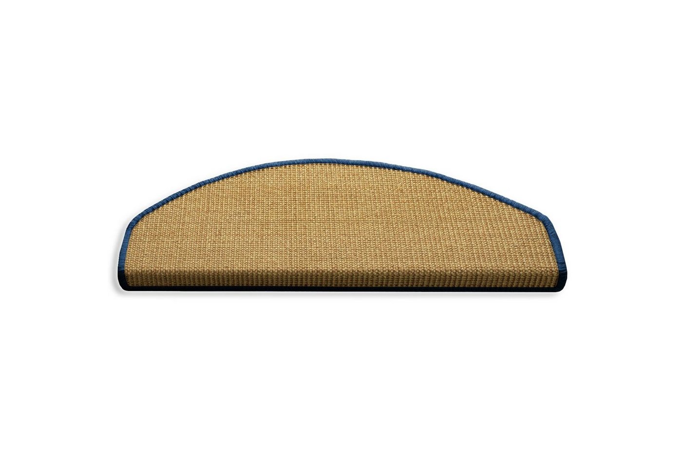 Stufenmatte Rio Natur mit farbiger Kettelung, Stufenschutz, Treppenschutz, Karat, Halbrund, Höhe: 6 mm, 100% Sisal von Karat