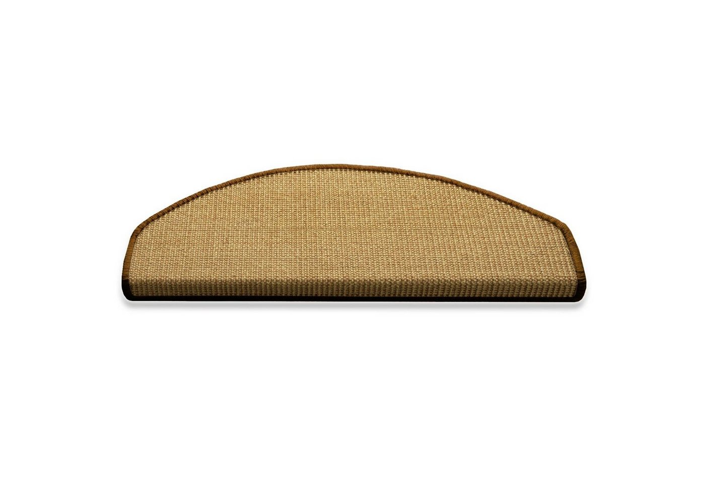 Stufenmatte Rio Natur mit farbiger Kettelung, Stufenschutz, Treppenschutz, Karat, Halbrund, Höhe: 6 mm, 100% Sisal von Karat