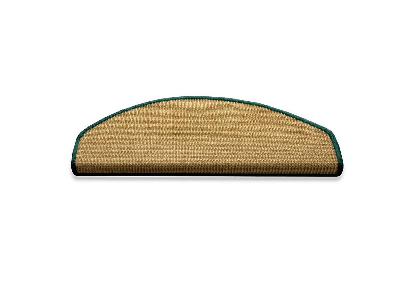 Stufenmatte Rio Natur mit farbiger Kettelung, Stufenschutz, Treppenschutz, Karat, Halbrund, Höhe: 6 mm, 100% Sisal von Karat