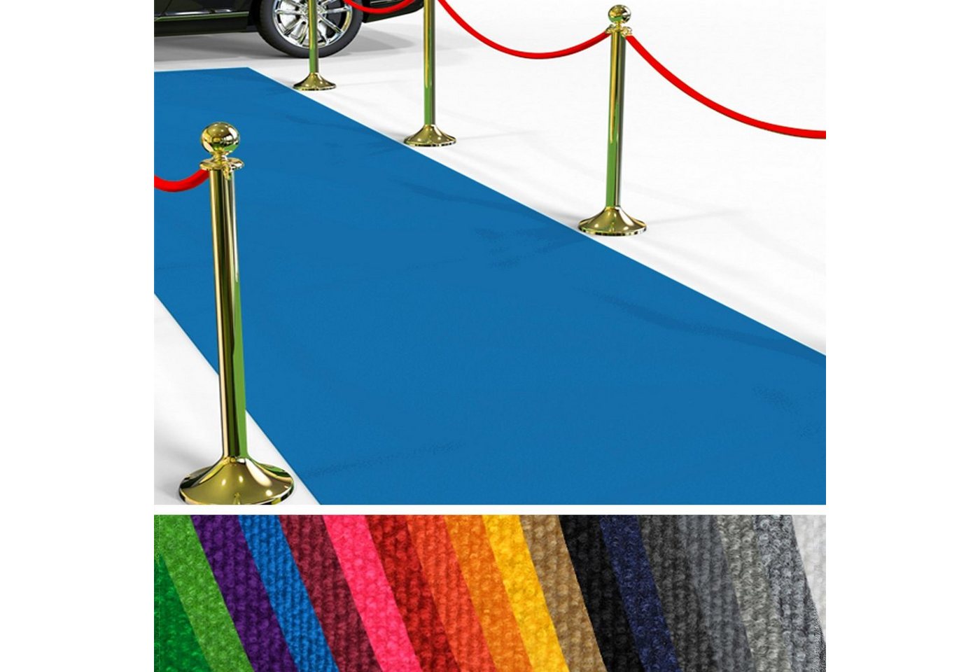 Teppich Event- und Messeteppich Rainbow, verschiedene Farben & Größen, Karat, Rechteckig, Höhe: 2.5 mm, Material: Polypropylen, kälteisolierend von Karat