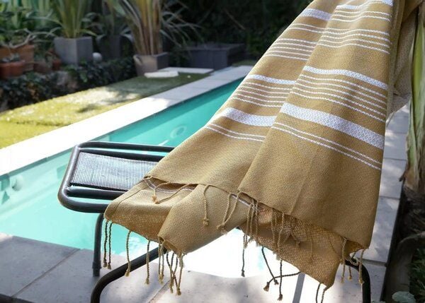 Karawan authentic Hamamtuch Fouta "sand" aus Biobaumwolle, 100 × 200 cm Karawan authentic Hamamtuch Fouta "sand" aus Biobaumwolle, 100 × 200 cm von Karawan authentic
