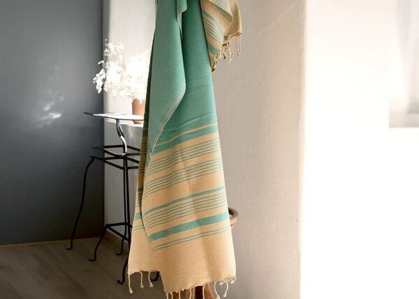 Karawan authentic Hamamtuch Fouta "sand" aus Biobaumwolle, 100 × 200 cm Karawan authentic Hamamtuch Fouta "sand" aus Biobaumwolle, 100 × 200 cm von Karawan authentic