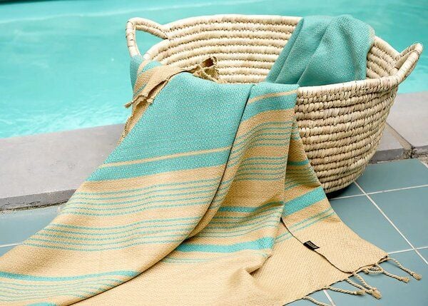 Karawan authentic Hamamtuch Fouta "sand" aus Biobaumwolle, 100 × 200 cm Karawan authentic Hamamtuch Fouta "sand" aus Biobaumwolle, 100 × 200 cm von Karawan authentic