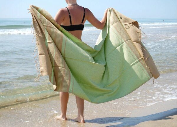 Karawan authentic Hamamtuch Fouta "sand" aus Biobaumwolle, 100 × 200 cm Karawan authentic Hamamtuch Fouta "sand" aus Biobaumwolle, 100 × 200 cm von Karawan authentic