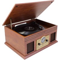 Karcher NO-036 Nostalgie Musikcenter aus Holz -Bluetooth Kompaktanlage mit Plattenspieler von Karcher