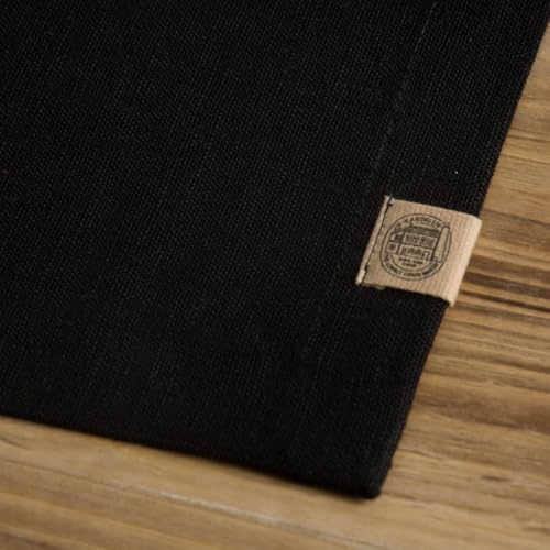Leinen-Tischset Platzset Erik 1-lagig 37x50cm schwarz von Kardelen