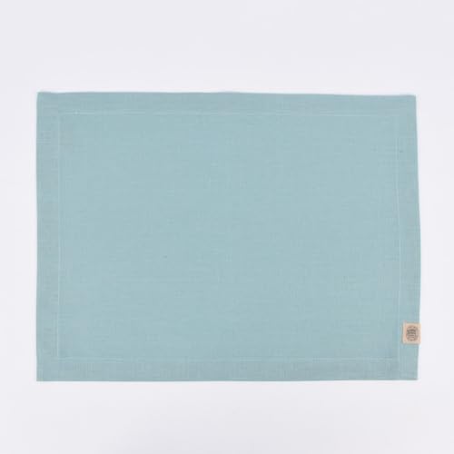 Platzset Erik aus 100% Leinen 1-lagig 40x50cm eisblau von Kardelen