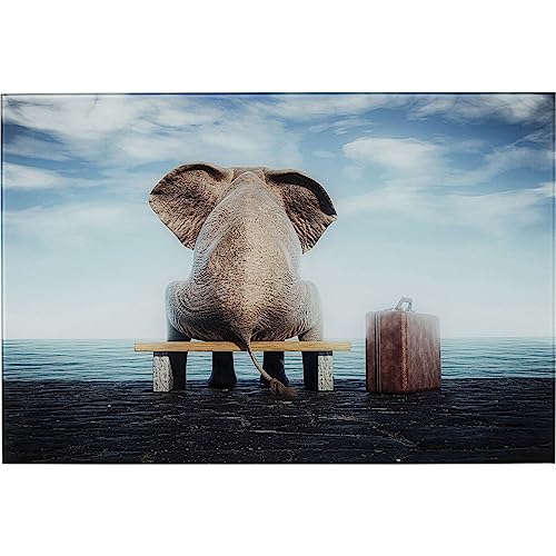 Kare Design Bild aus Glas, Elefant, Koffer, 60 x 40 cm von Kare Design