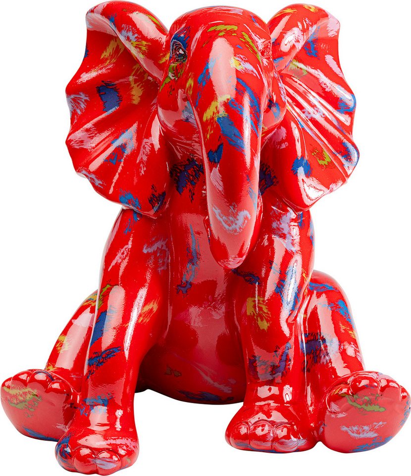 Kare Design Dekofigur Deko Figur Elephant Dots Rot 18cm Kare Design Dekofigur Deko Figur Elephant Dots Rot 18cm von Kare Design
