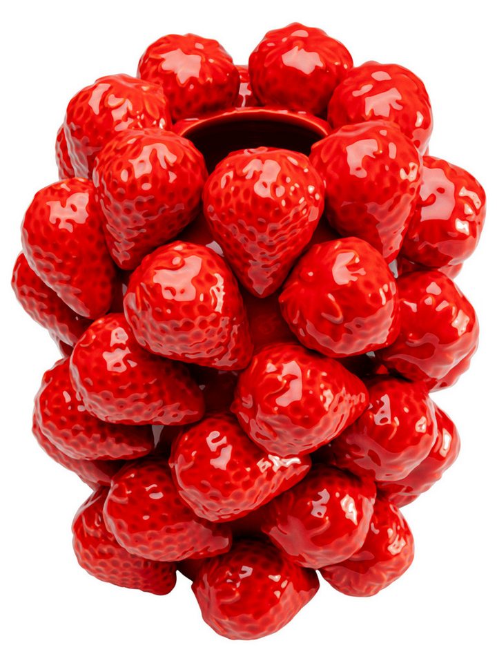 Kare Design Dekovase Vase Strawberries Rot 24cm (Vasen) von Kare Design