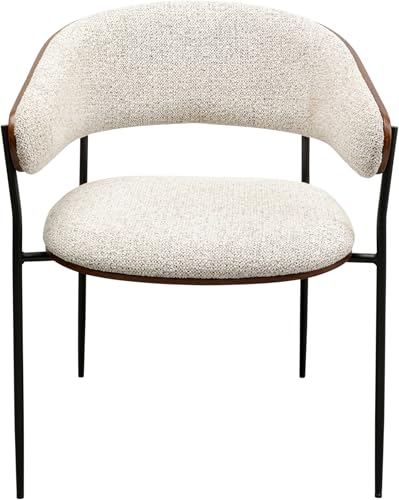 Kare Design Esszimmerstuhl Cindy, Beige, 46 cm Sitzhöhe, Polsterstuhl, mit Armlehen, Rückenlehne, Wohnzimmer, 77x62x57 cm (H/B/T) von Kare