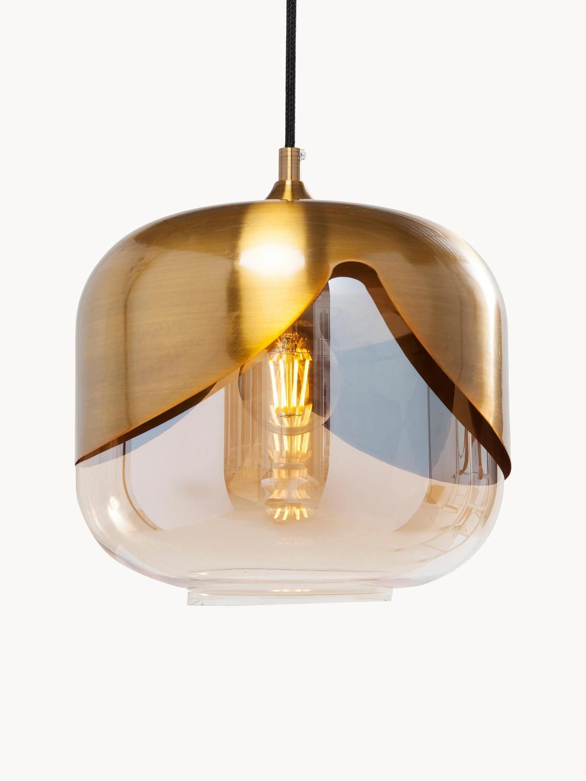 Kleine Pendelleuchte Golden Goblet aus Glas von Kare Design
