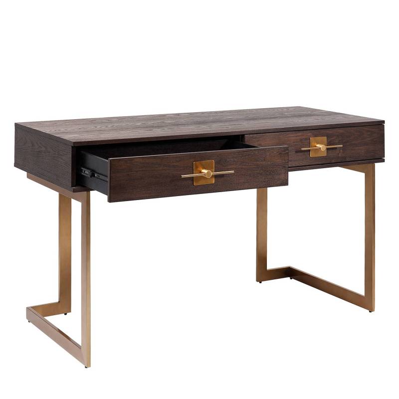 home24 Schreibtisch 138 x 81 x 60cm Braun von home24