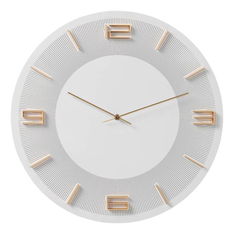 home24 Wanduhr Leonardo Ziffernblatt: mitteldichte Faserplatte lackiert, Aluminium lackiert, Rückwand: Acrylnitril-Butadien-Styrol, Zeiger: Aluminium von home24