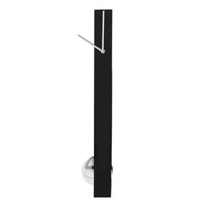home24 Wanduhr Pendulum Aluminium, Polystyrol, Quarzuhrwerk, Batterie: 1x AA Mignon LR6 1,5 V exkl. 6 x 65 x 6cm Schwarz von home24