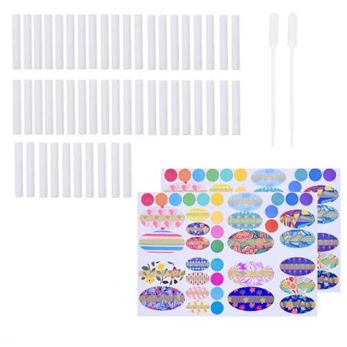 Kare & Kind Docht -Set – für nachfüllbare Naseninhalerröhren – Kit enthält: 50 Baumwollfaser-dochten, 78 beschreibbare Aufkleber, 2 Mini-Tropper – DIY persönliche Gesundheitspflege Kare & Kind Docht -Set – für nachfüllbare Naseninhalerröhren – Kit enthält: 50 Baumwollfaser-dochten, 78 beschreibbare Aufkleber, 2 Mini-Tropper – DIY persönliche Gesundheitspflege von Kare & Kind