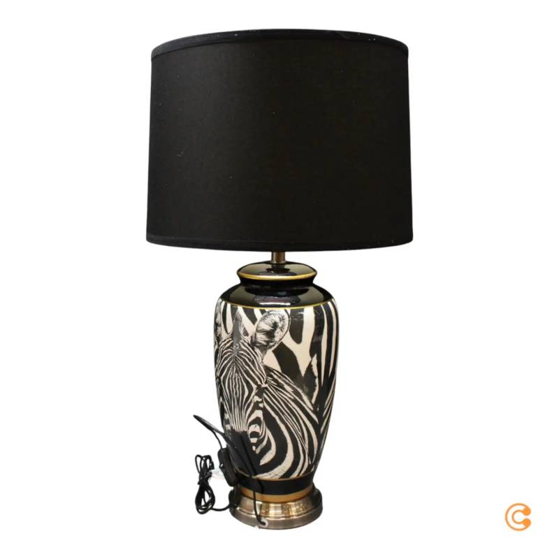 B-Ware Kare Tischlampe Leuchte Zebra Face Schwarz Textil Porzellan 71 Cm Tischleuchte B-Ware Kare Tischlampe Leuchte Zebra Face Schwarz Textil Porzellan 71 Cm Tischleuchte von Kare