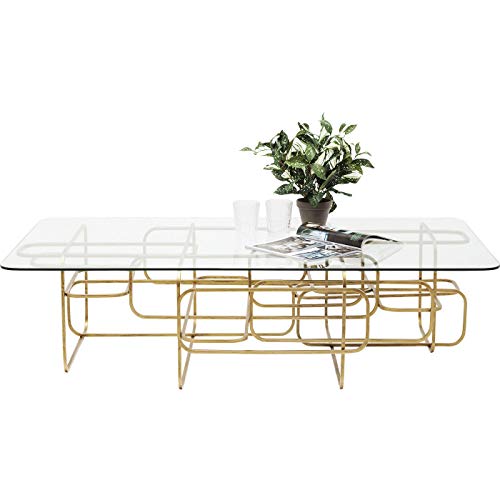 Kare Design Couchtisch Meander, Gold, 36x140x80cm von Kare