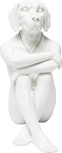 Kare Design Deko Figur XL, Gangster Dog, Weiß, Hundekopf, Männerkörper, Artikelhöhe 57cm von Kare