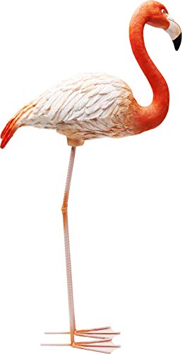 Kare 63946 Design Deko Figur Flamingo Road 75cm, große Dekofigur Flamingo, Tierfigur Pink, Dekoobjekt Flamingo stehend, (H/B/T) 75x34x16cm von Kare