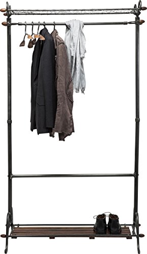 Kare Design Garderobenständer Cosmopolitan (13-tlg.), Garderobe Metall, Garderobenständer industrial, Schwarz, 170x100x56cm (H/B/T) von Kare
