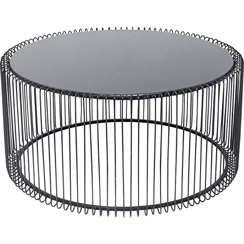 Kare Design Couchtisch Wire Uno, Schwarz, 80cm Durchmesser, Beistelltisch,Wohnzimmertisch, Stahl Gestell, Glas Tischplatte, rund, 41x80x80 cm (H/B/T) Kare Design Couchtisch Wire Uno, Schwarz, 80cm Durchmesser, Beistelltisch,Wohnzimmertisch, Stahl Gestell, Glas Tischplatte, rund, 41x80x80 cm (H/B/T) von Kare