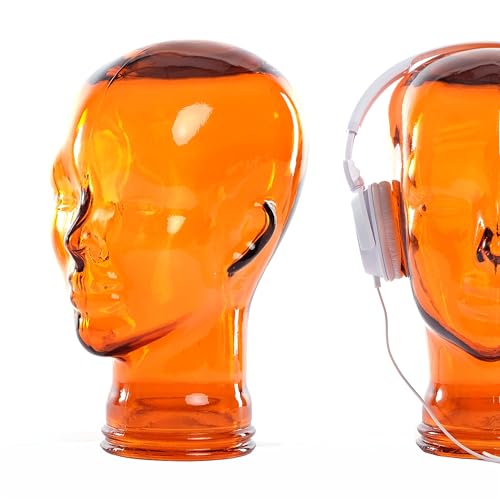 Kare Deko Kopf Glas in versch. Farben, Farbe:orange von Kare