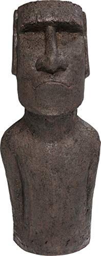 Kare Design Deko Objekt Easter Island, Grau, Bodenfigur, Deko Figur, Osterinseln, Magnesiumoxid, handgefertigt, 80x34x26 cm (H/B/T) von Kare